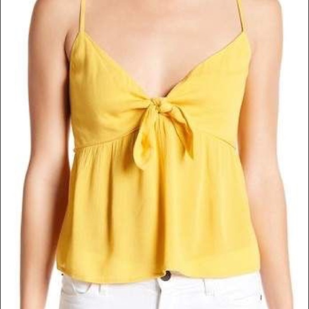 NORDSTROM rack yellow tie tank top